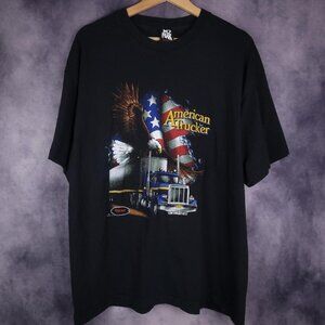 Vintage 00s Y2K No Fear American Trucker bald eagle America USA shirt